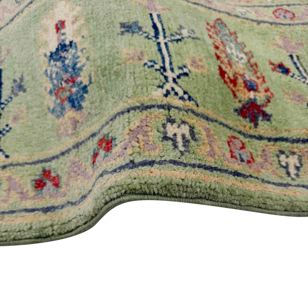 Green Afghan Tree Of Life Rug 4' 1" x 5' 9" Hand-Knotted | No. AL81711