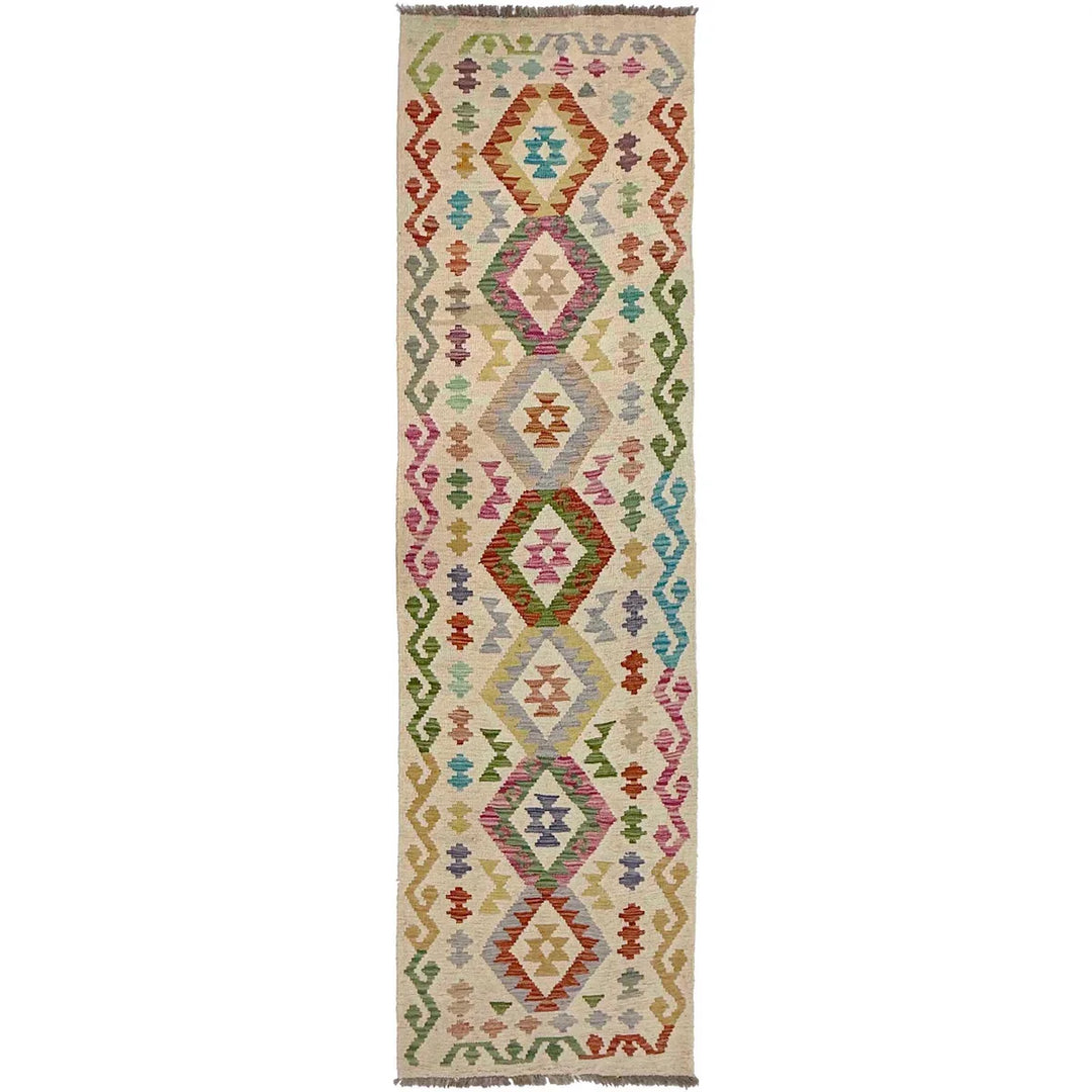 Afghan Kilim Runner 2' 3" x 7' 11" Flat-Weave | No. AL81847