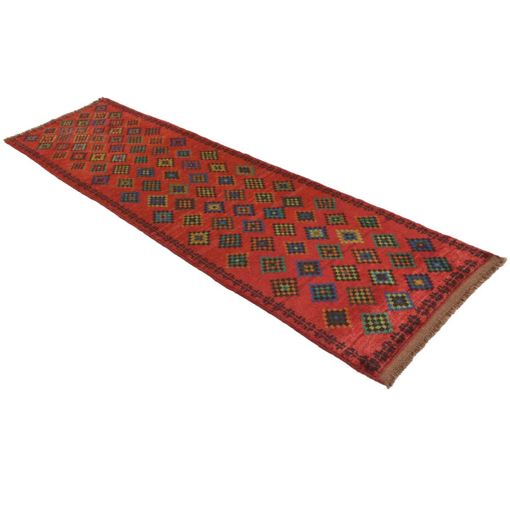 Afghan Baluchi Runner 2' 6" x 9' 3" Hand-Knotted | No. AL81991