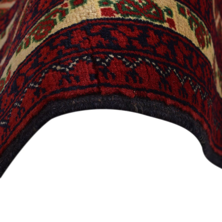 Beige Afghan Khoja Roshnai Rug 6' 5" x 9' 7" Hand-Knotted | No. AL82044