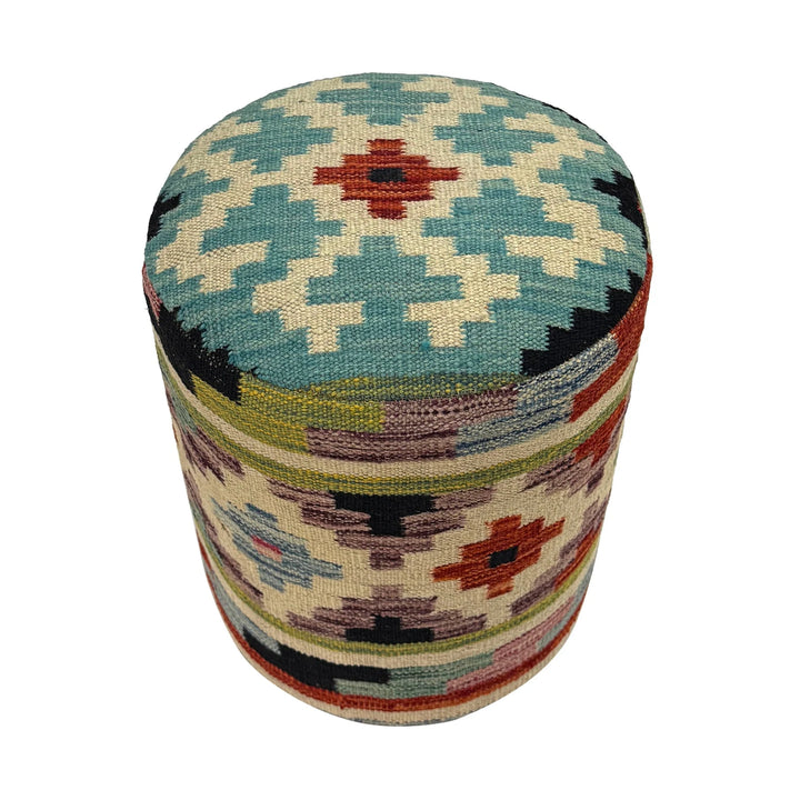 Afghan Vegetable Kilim Rug 1' 2" x 1' 5" Flat-Weave | No. AL820552