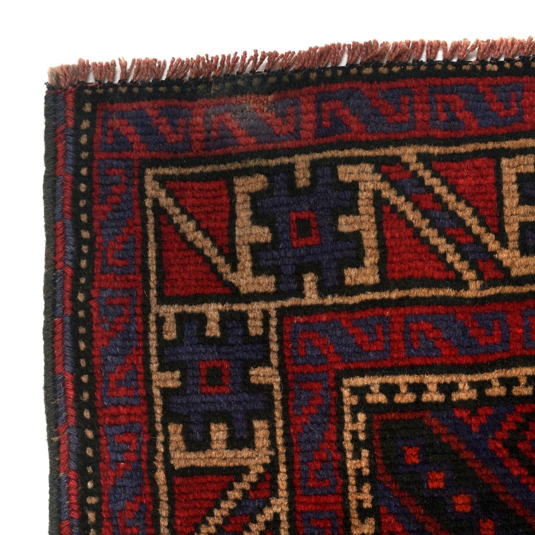 Afghan Baluchi Rug 4' 0" x 6' 4" Hand-Knotted | No. AL82066