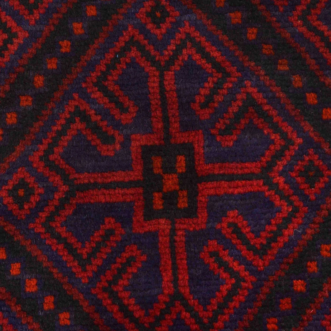 Afghan Baluchi Rug 4' 0" x 6' 4" Hand-Knotted | No. AL82066