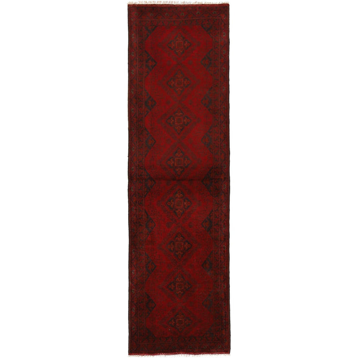 Red Afghan Khal Mohammadi Rug 2' 7" x 9' 8" Hand-Knotted | No. AL82069