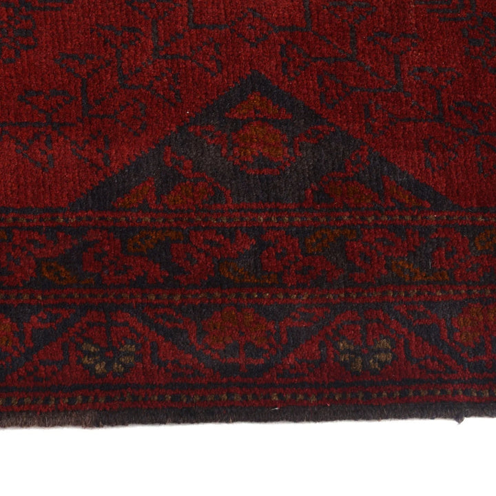 Red Afghan Khal Mohammadi Rug 2' 7" x 9' 8" Hand-Knotted | No. AL82069