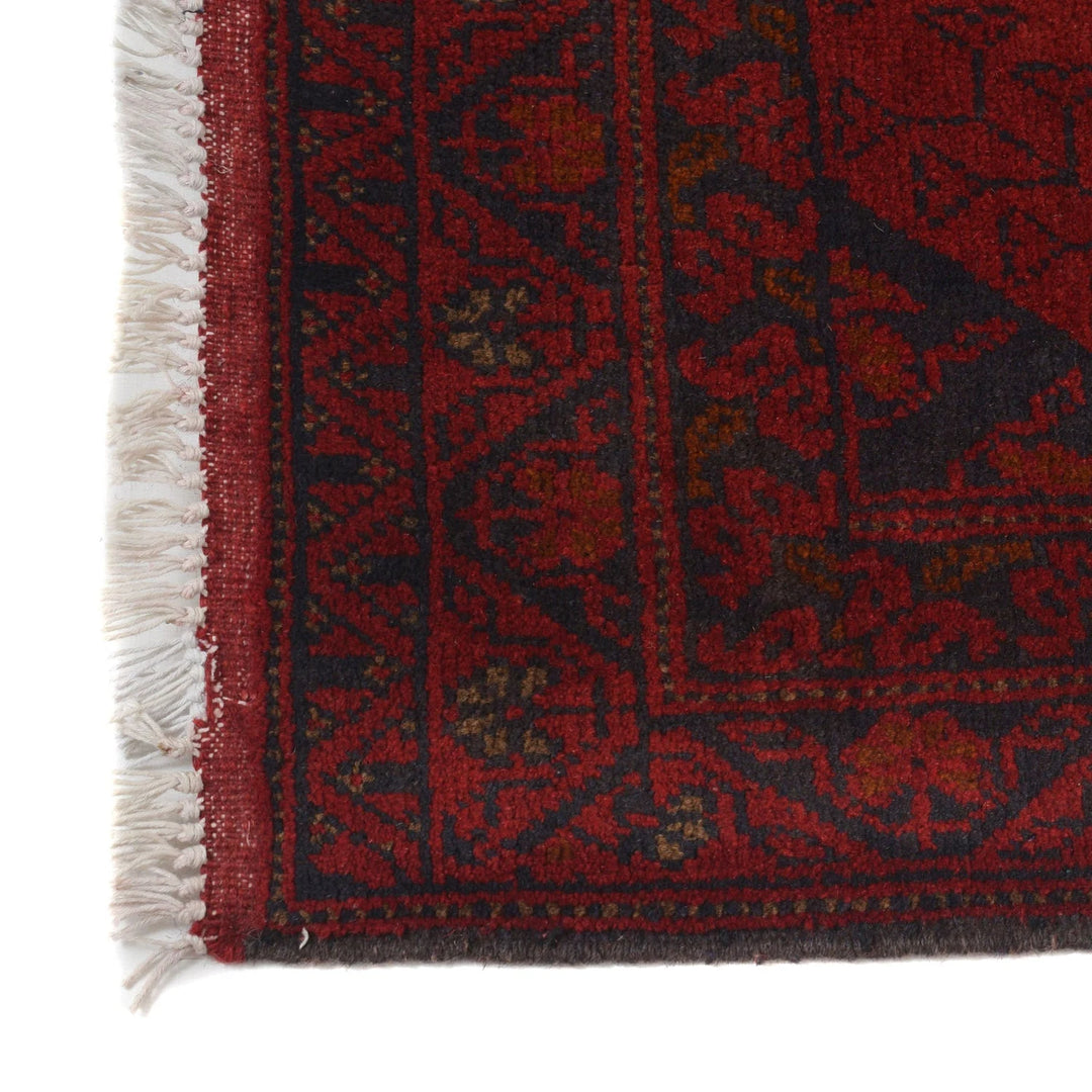 Red Afghan Khal Mohammadi Rug 2' 7" x 9' 8" Hand-Knotted | No. AL82069