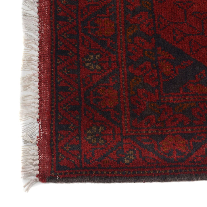 Red Afghan Khal Mohammadi Rug 2' 7" x 9' 8" Hand-Knotted | No. AL82069