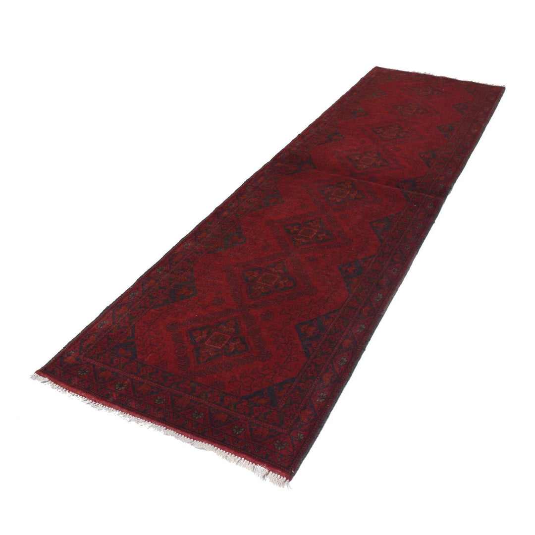 Red Afghan Khal Mohammadi Rug 2' 7" x 9' 8" Hand-Knotted | No. AL82069