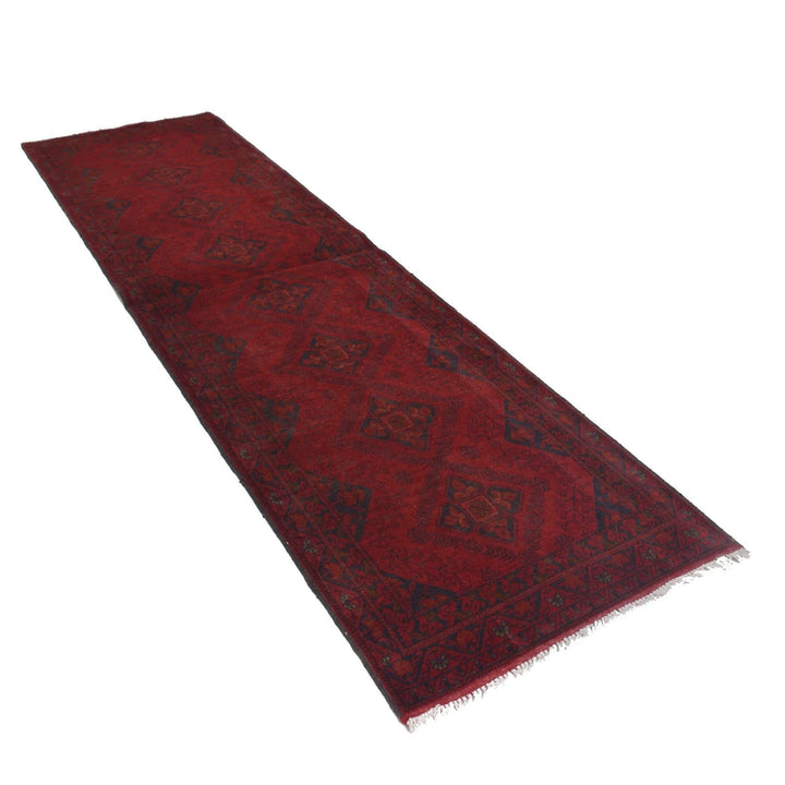 Red Afghan Khal Mohammadi Rug 2' 7" x 9' 8" Hand-Knotted | No. AL82069