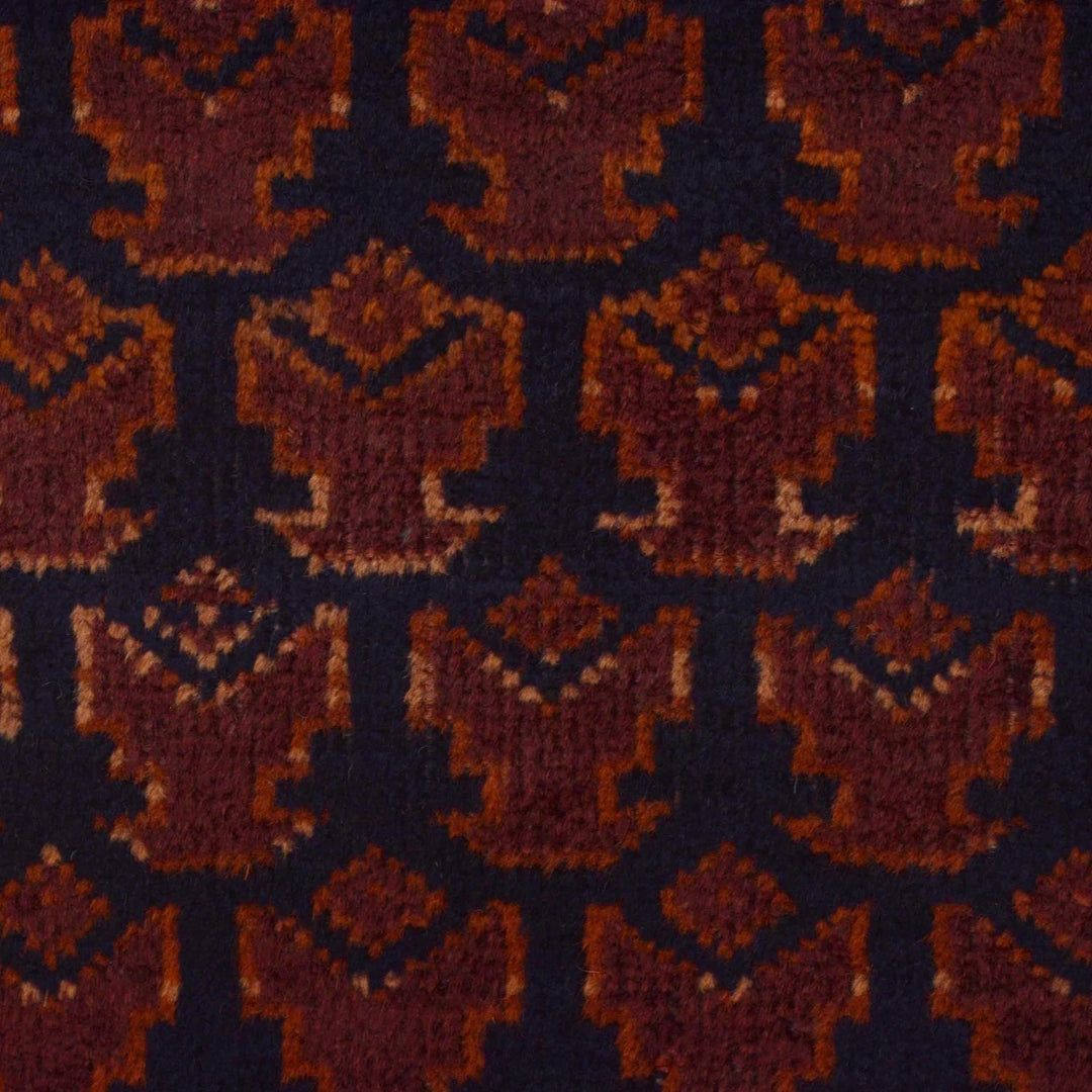 Red Afghan Prayer Rug 2'11" x 4'8" Hand-Knotted | No. AL82211