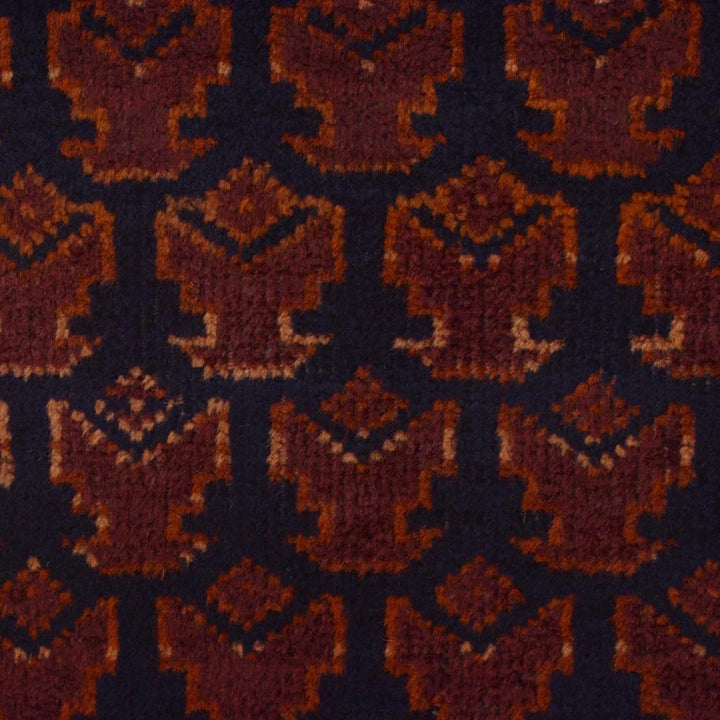 Red Afghan Prayer Rug 2'11" x 4'8" Hand-Knotted | No. AL82211
