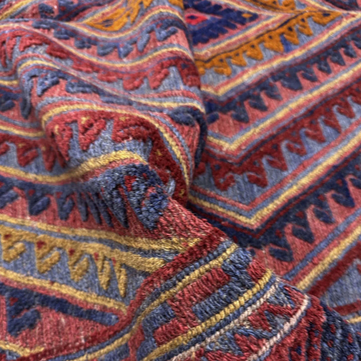 Multicolor Afghan Mashwani Rug 4' 11" x 5' 11" Hand-Knotted | No. AL82236