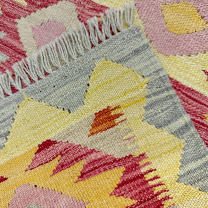 Afghan Vegetable Kilim Rug 2' 5" x 4' 0" Flat-Weave | No. AL822829