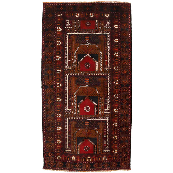 Afghan Baluchi Rug 3' 6" x 6' 6" Hand-Knotted | No. AL82285