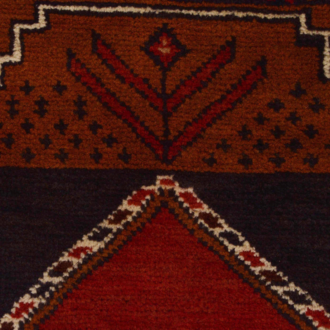 Afghan Baluchi Rug 3' 6" x 6' 6" Hand-Knotted | No. AL82285