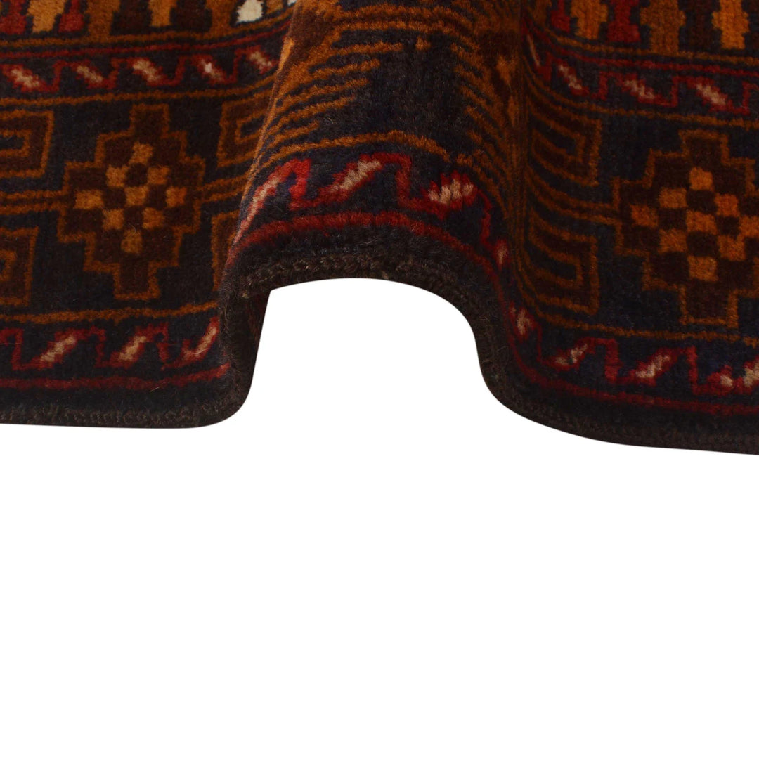 Afghan Baluchi Rug 3' 6" x 6' 6" Hand-Knotted | No. AL82285