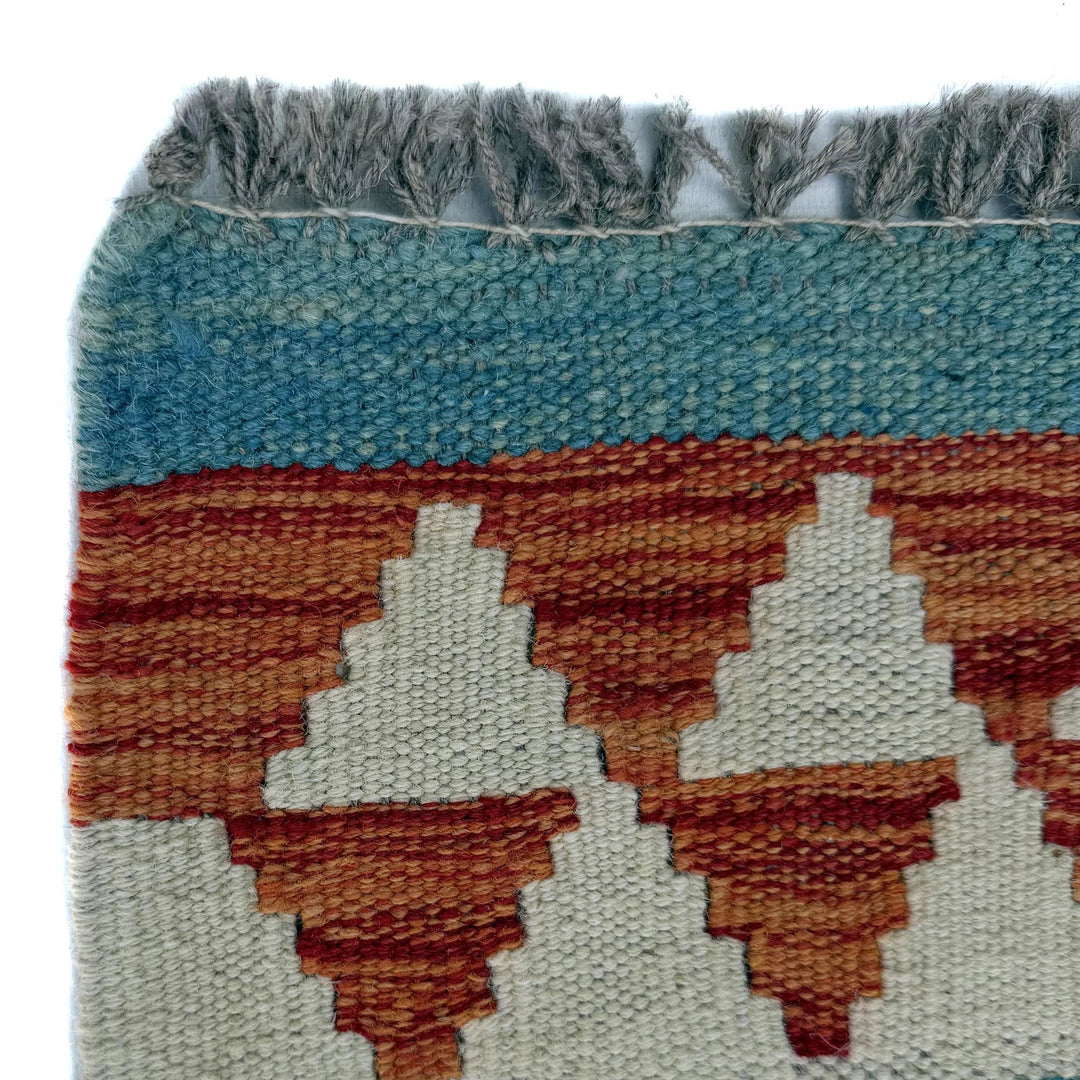 Afghan Vegetable Kilim Rug 2' 4" x 6' 11" Flat-Weave | No. AL82357