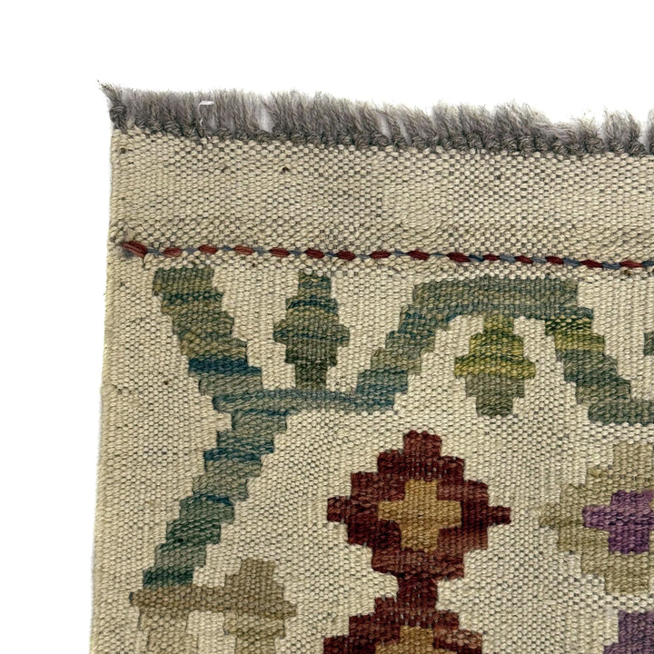 Afghan Vegetable Kilim Rug 2' 10" x 4' 2" Flat-Weave | No. AL823893