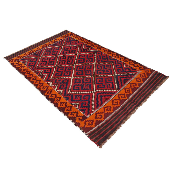 Afghan Kilim Rug 5' 9" x 9' 8" Flat-Weave | No. AL82423