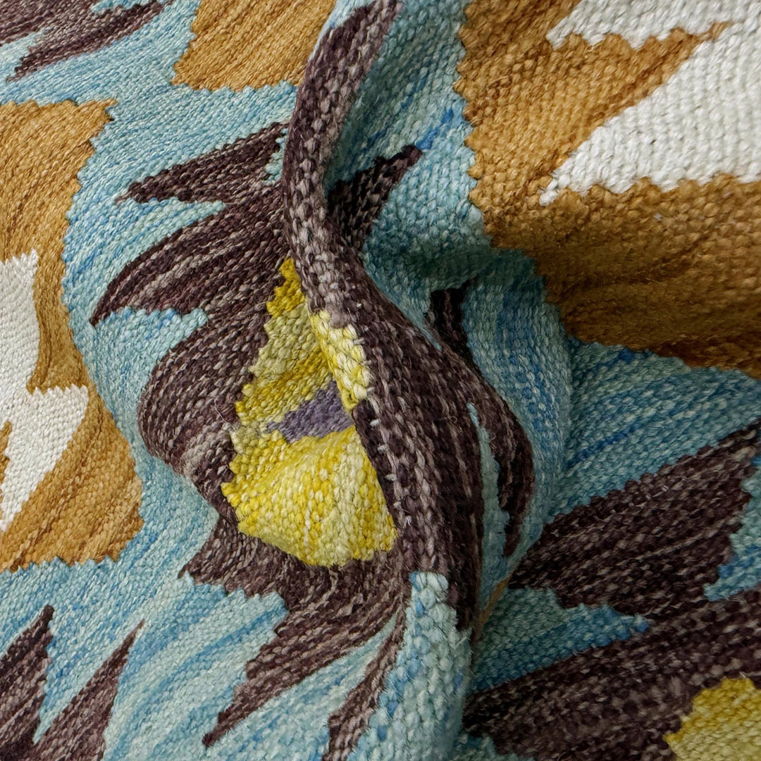 Afghan Vegetable Kilim Rug 2' 10" x 3' 11" Flat-Weave | No. AL824543
