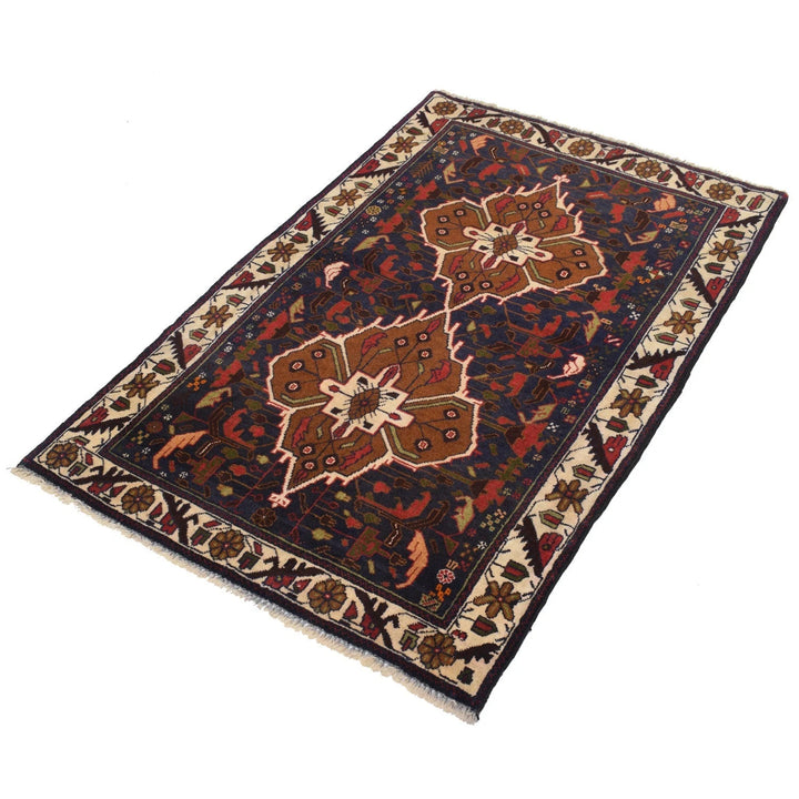 Afghan Baluchi Rug 2' 7" x 4' 2" Hand-Knotted | No. AL82499