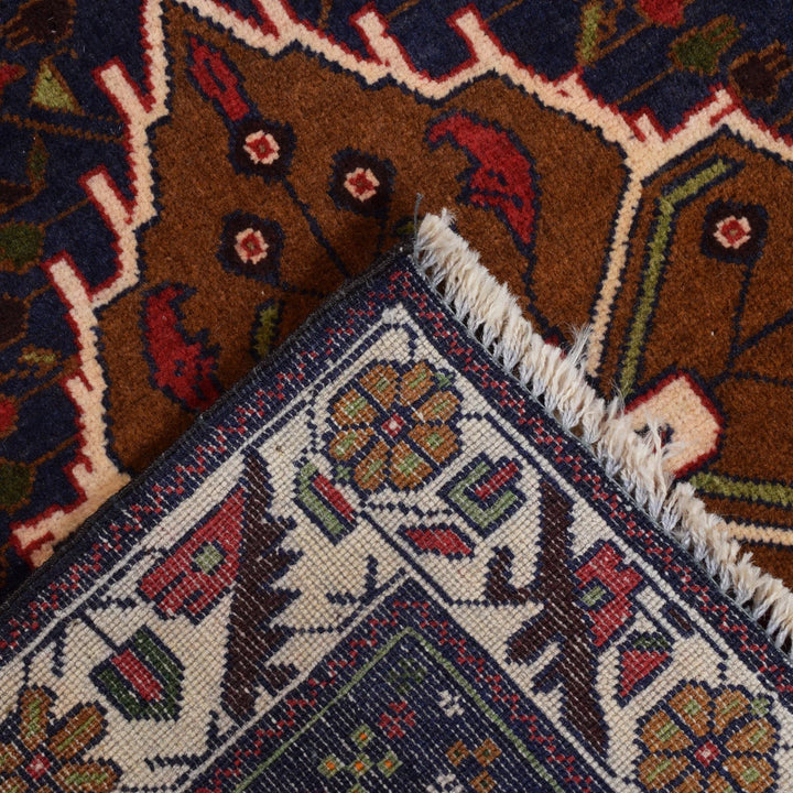 Afghan Baluchi Rug 2' 7" x 4' 2" Hand-Knotted | No. AL82499