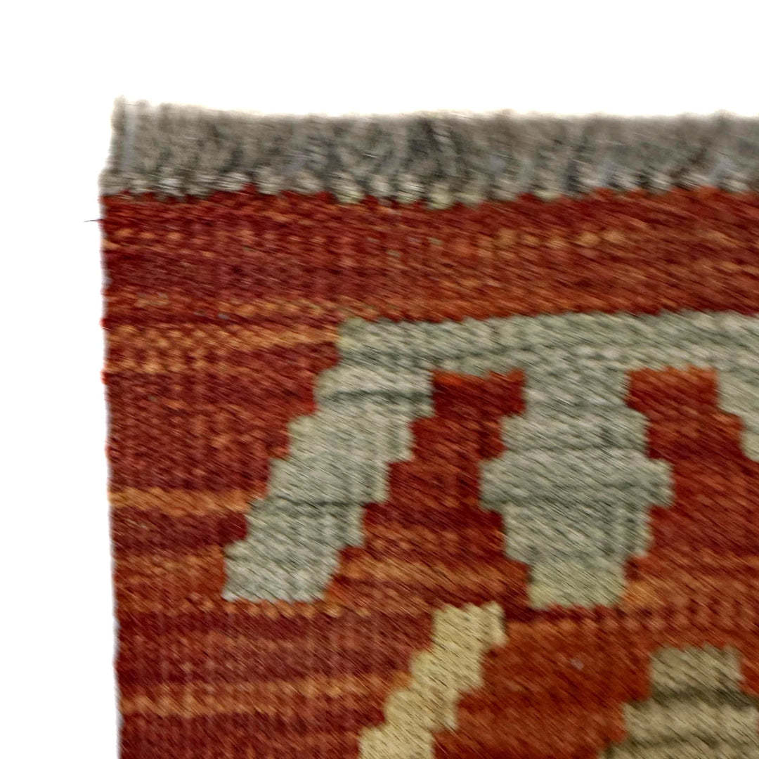 Afghan Vegetable Kilim Rug 2' 7" x 4' 6" Flat-Weave | No. AL827266