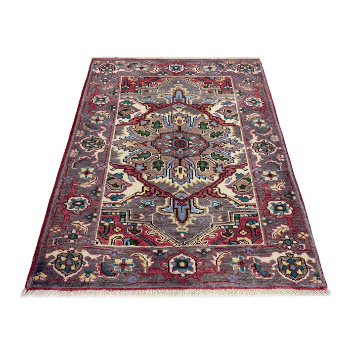 Afghan Heriz Rug 2'8" x 4'0" Hand-Knotted | No. AL82821