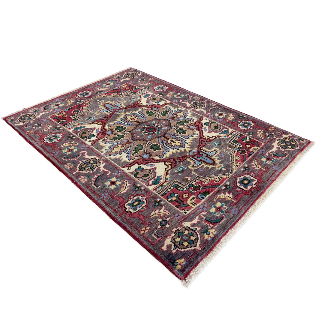 Afghan Heriz Rug 2'8" x 4'0" Hand-Knotted | No. AL82821
