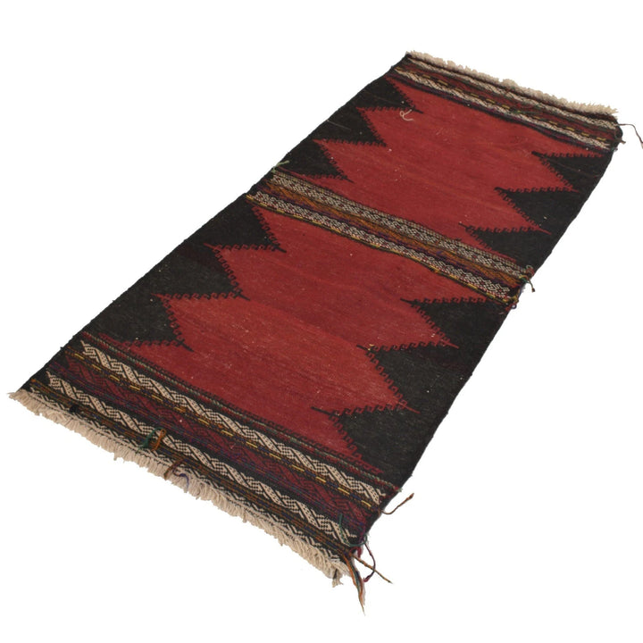 Afghan Table Sheet Runner Rug 2' 2" x 4' 10" Flat-Weave | No. AL82866