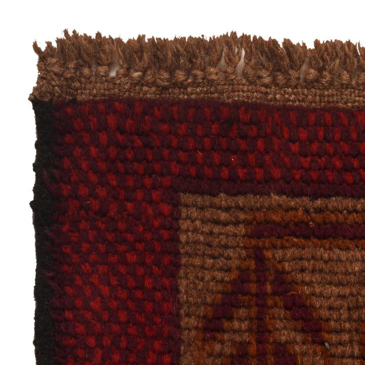Brown Afghan Baluchi Rug 2' 9" x 4' 1" Hand-Knotted | No. AL82878