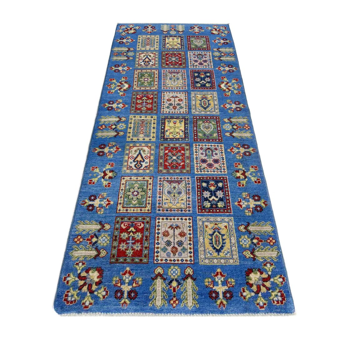 Blue Afghan Bakhtiar Rug 2' 8" x 6' 11" Hand-Knotted | No. AL82904