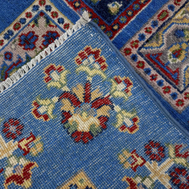 Blue Afghan Bakhtiar Rug 2' 8" x 6' 11" Hand-Knotted | No. AL82904