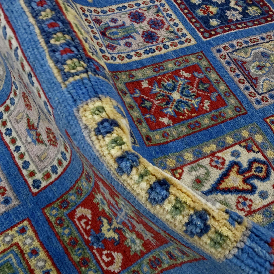 Blue Afghan Bakhtiar Rug 2' 8" x 6' 11" Hand-Knotted | No. AL82904