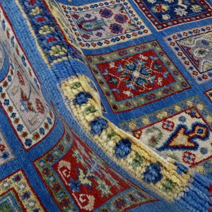 Blue Afghan Bakhtiar Rug 2' 8" x 6' 11" Hand-Knotted | No. AL82904