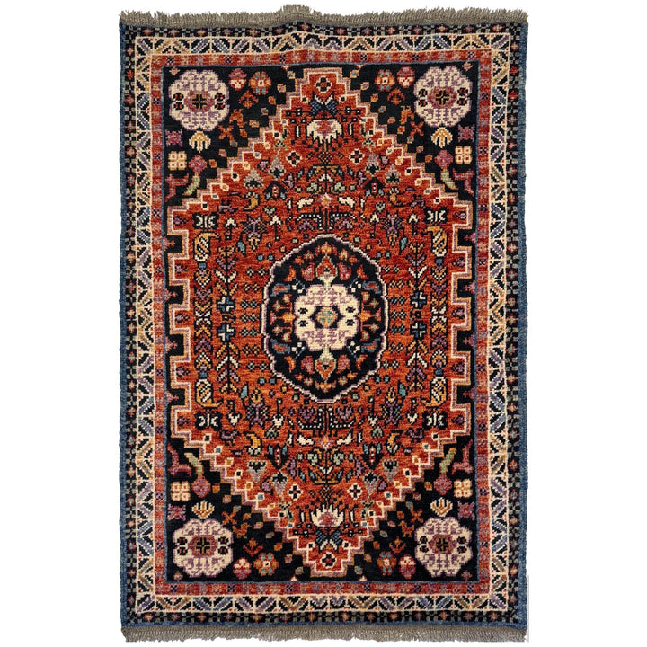 Red Afghan Oriental Rug 3' 1" x 4' 9" Hand-Knotted | No. AL82925