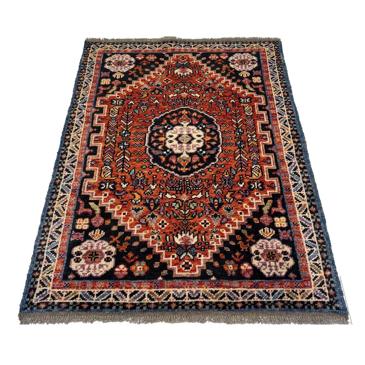 Red Afghan Oriental Rug 3' 1" x 4' 9" Hand-Knotted | No. AL82925