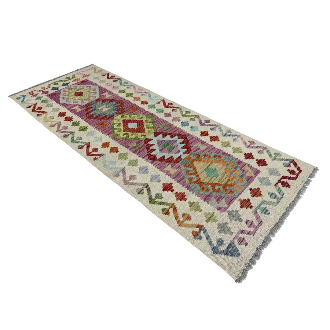 Afghan Vegetable Kilim Rug 2' 5" x 5' 9" Flat-Weave | No. AL830128