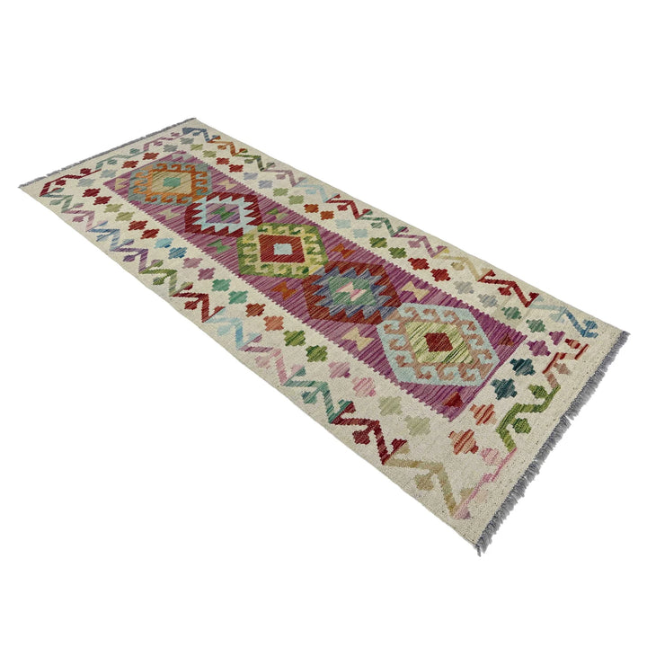 Afghan Vegetable Kilim Rug 2' 5" x 5' 9" Flat-Weave | No. AL830128