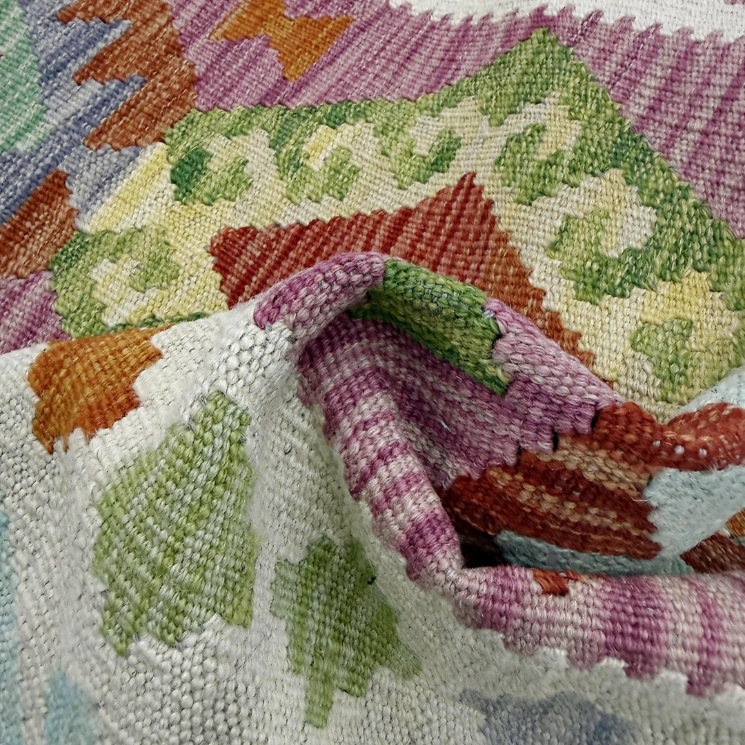 Afghan Vegetable Kilim Rug 2' 5" x 5' 9" Flat-Weave | No. AL830128