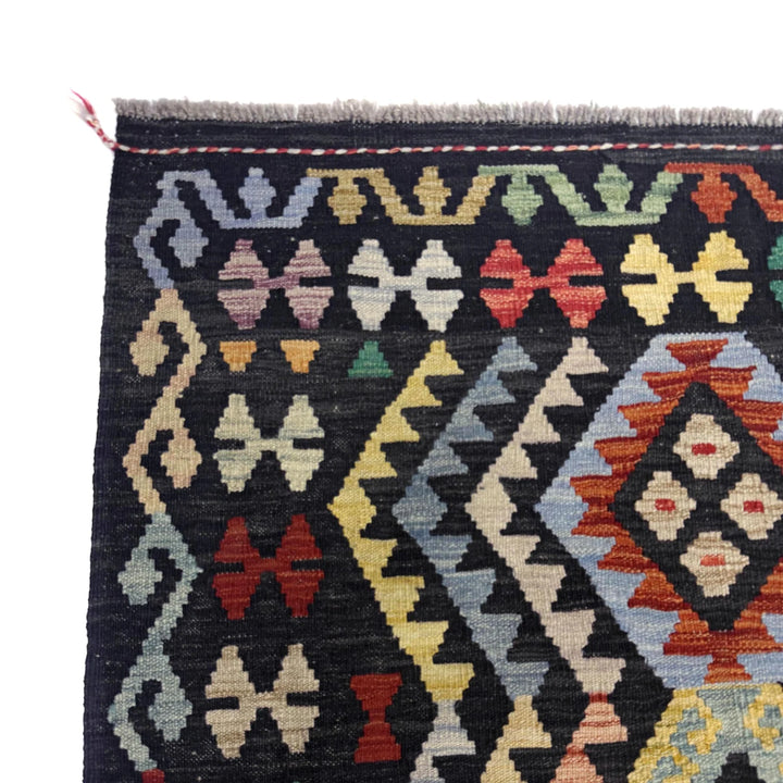Afghan Vegetable Kilim Rug 6' 8" x 10' 1" Flat-Weave | No. AL830682