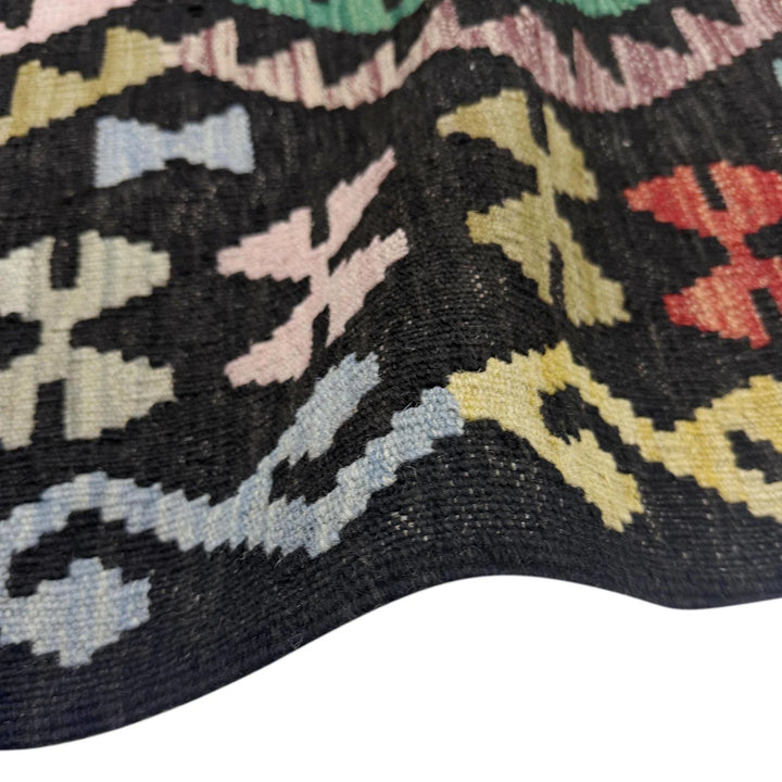 Afghan Vegetable Kilim Rug 6' 8" x 10' 1" Flat-Weave | No. AL830682