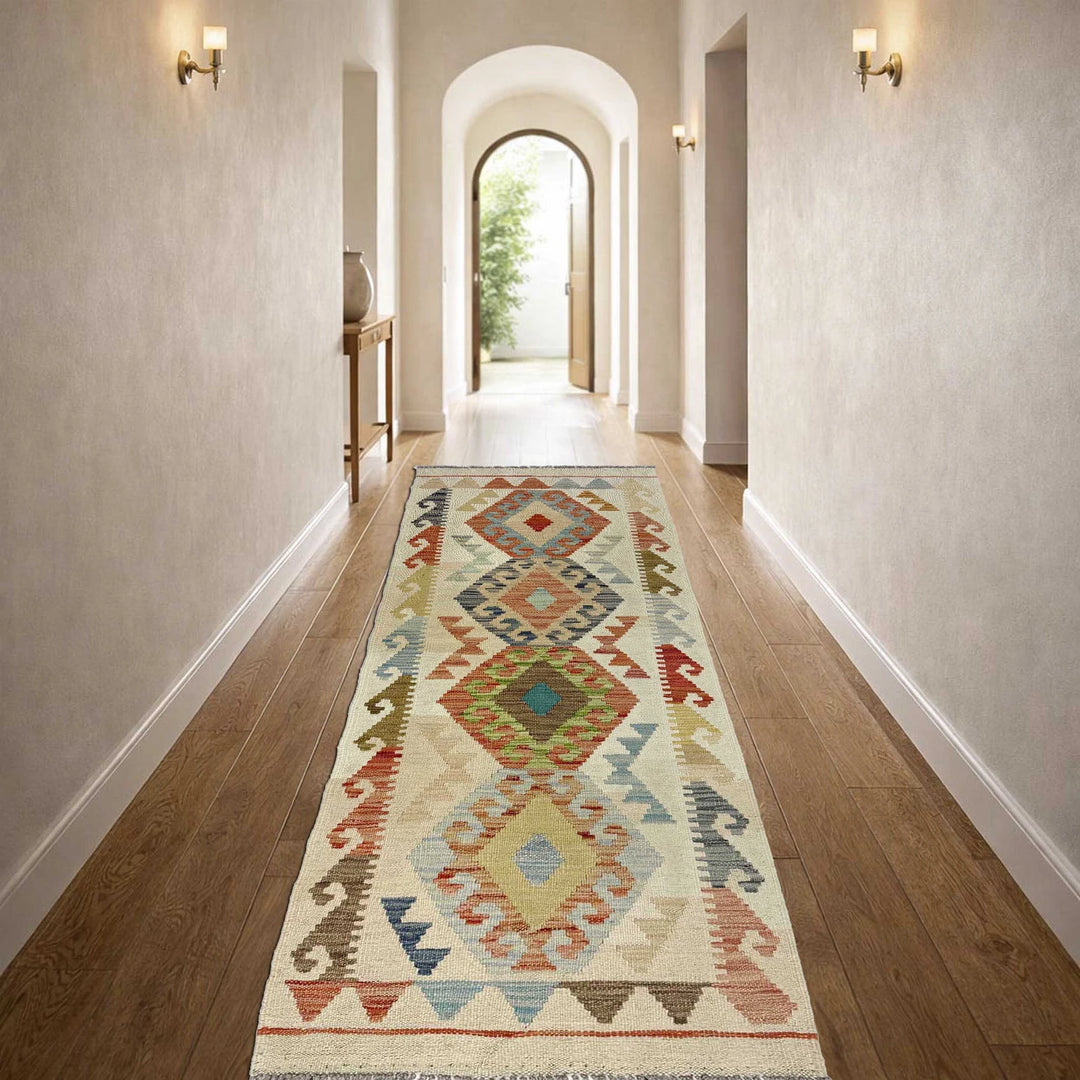 Afghan Kilim Rug 2' 0" x 6' 0" Flat-Weave | No. AL83071