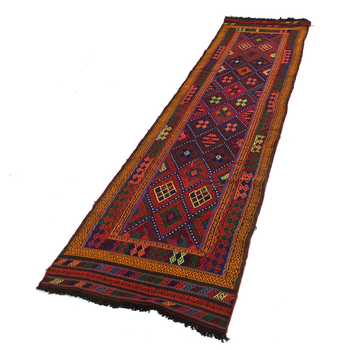 Afghan Kilim Rug 2' 3" x 9' 0" Flat-Weave | No. AL83074