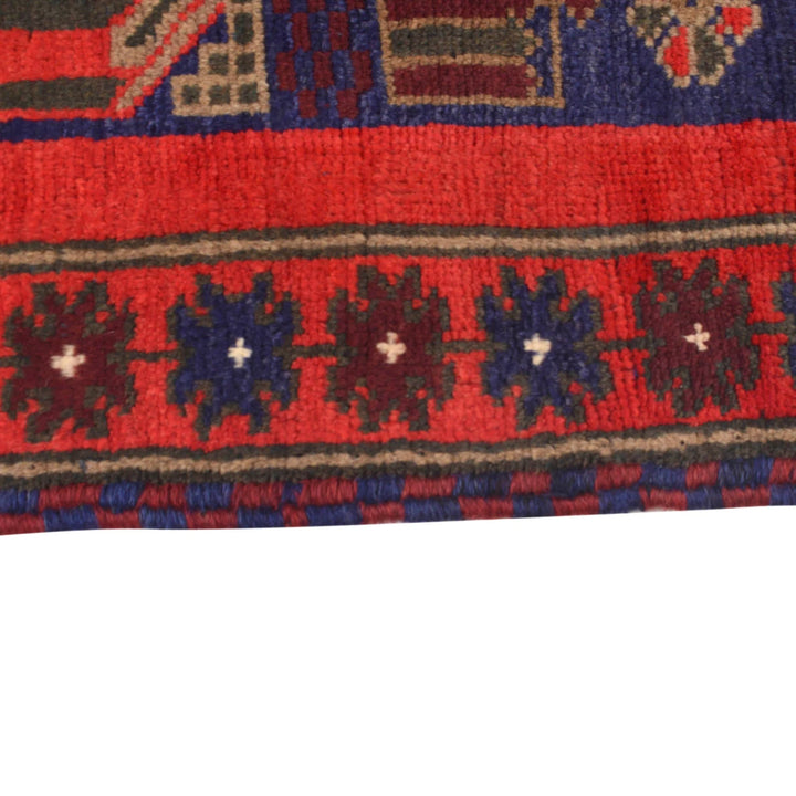 Afghan Prayer Rug 2' 11" x 4' 9" Hand-Knotted | No. AL83092