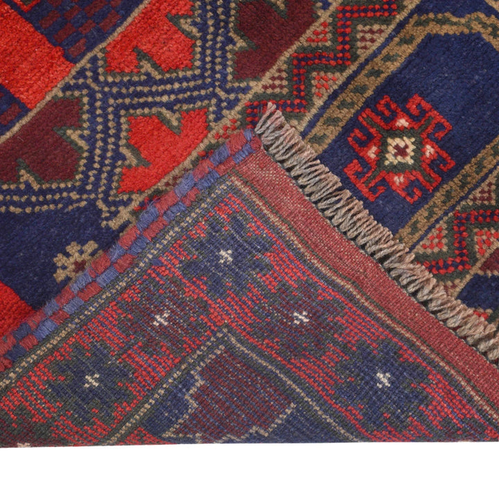 Afghan Prayer Rug 2' 11" x 4' 9" Hand-Knotted | No. AL83092