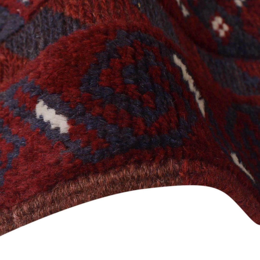 Red Afghan Mashwani Rug 2' 1" x 8' 0" Hand-Knotted | No. AL83176