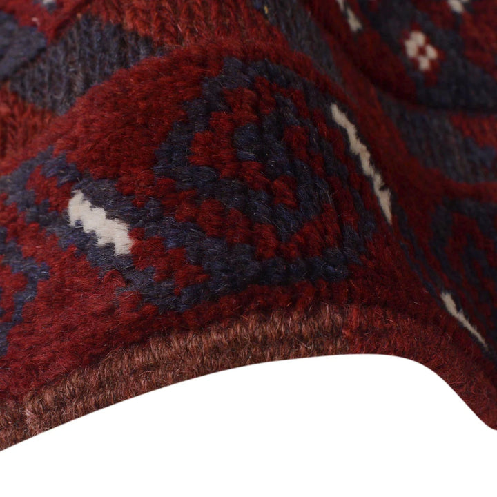 Red Afghan Mashwani Rug 2' 1" x 8' 0" Hand-Knotted | No. AL83176