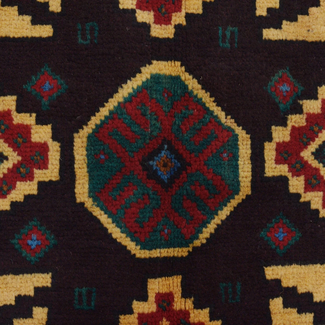 Afghan Baluchi Rug 3' 5" x 4' 8" Hand-Knotted | No. AL83367