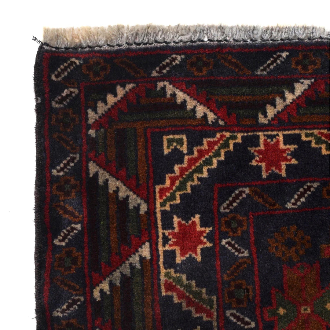 Afghan Baluchi Rug 4' 2" x 7' 1" Hand-Knotted | No. AL83450
